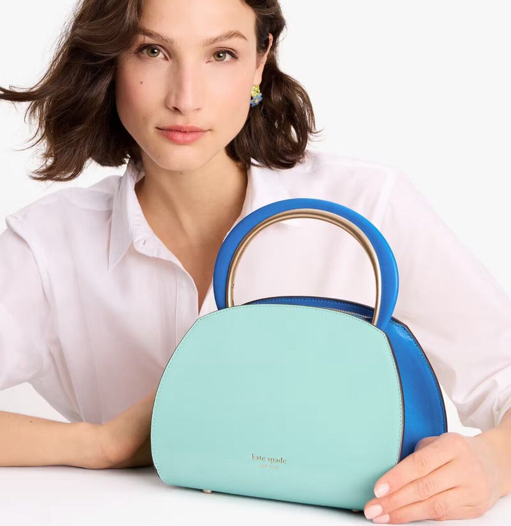 Kate Spade Expo Colorblocked Top-handle Satchel Mint, Blue,Yellow & Green